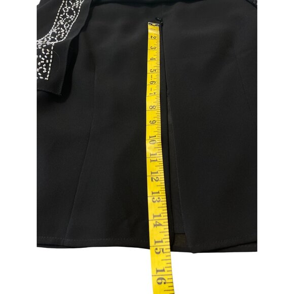 Vintage JR Nites by Caliendo Chiffon Layered Black Top 80s 90s Size 12P - Picture 14 of 14